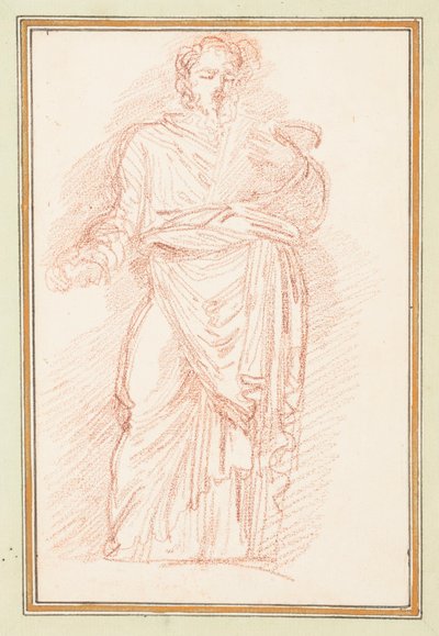 Dibujo, Figura con túnica y lazo alrededor de la cintura, ca. 1759-70 de Unknown